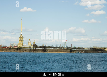 Blick auf die Peter-Pauls-Festung in Sankt Petersburg Stockfoto