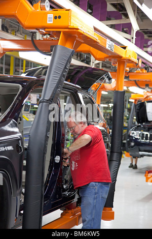 Chrysler Jeep Grand Cherokee wird bei Jefferson North Assembly Plant gefertigt. Stockfoto