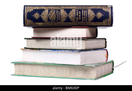 Stapel von religiösen Büchern Stockfoto