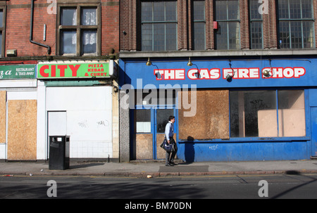 Leere Läden in Nottingham, England, Vereinigtes Königreich. Stockfoto