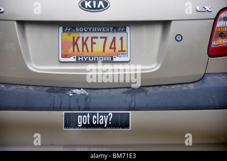 "Got Ton?" Aufkleber auf einem Auto in New Mexico, USA Stockfoto