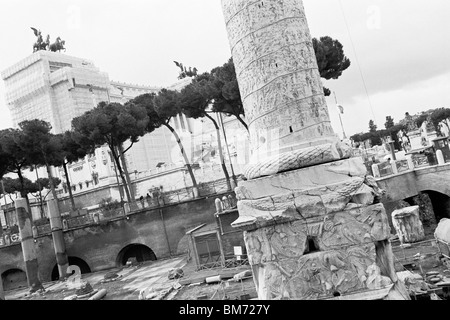 Rom, 30. Januar 2010--Trajans Säule. Stockfoto