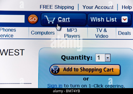 Amazon.com Website screenshot Stockfoto