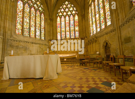 Die Lady Chapel Wells Kathedrale innen Somerset England Stockfoto