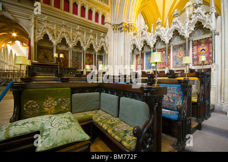 Der Chor Wells Cathedral Somerset England Stockfoto