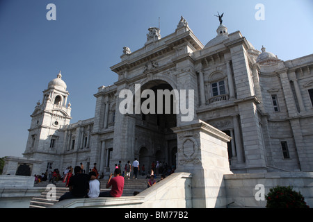 Das Victoria Memorial Innenstadthaus in Kolkata, früher genannt Kalkutta in Westbengalen, Indien. Stockfoto