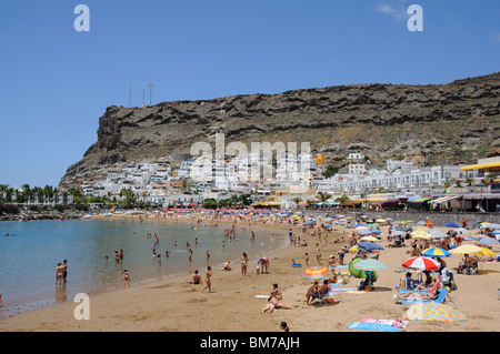 Strand in Puerto de Mogan, Grand Kanarische Inseln, Spanien Stockfoto