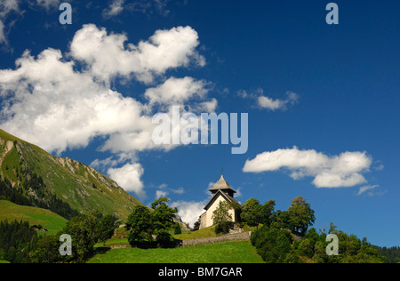 Schweiz: im Kanton der Waadt, Chateau-d ' Oex, Bezirk des Pays-d ' Enhaut, die reformierte Kirche Saint-Donat Stockfoto