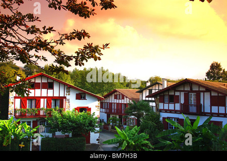 Ainhoa (64): Typische Dorf im Baskenland Stockfoto