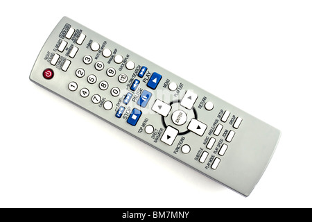 TV-Fernbedienung isoliert auf weißem Hintergrund Stockfoto
