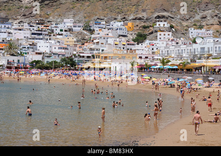 Strand in Puerto de Mogan, Gran Canaria Spanien Stockfoto