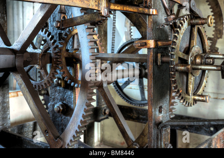 Mittelalterliche astronomische Uhr in St. Vitus Kathedrale, Prag, Prager Burg - Interieur - Details Stockfoto