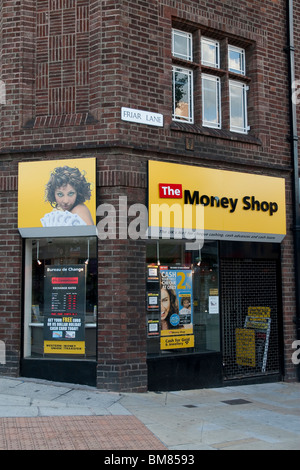 Die Geld-Shop basierend auf Friar Lane, Nottingham England UK Stockfoto