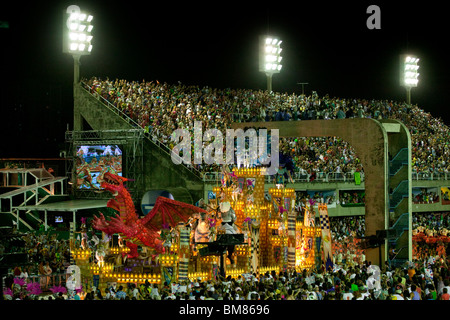 Karneval in Rio, Sambodromo, Sambadrome in Rio de Janeiro, Brasilien Stockfoto