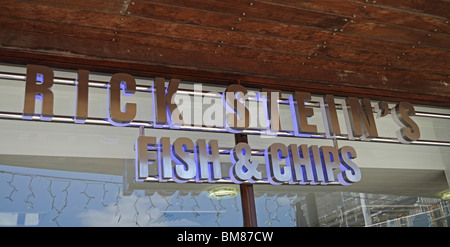 Rick Steins Fish and Chips auf Veranstaltungen Platz in Falmouth, Cornwall, uk Stockfoto