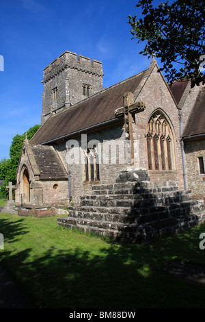 Kirche St Hilary mit Stein überqueren, Dorf St Hilary Vale von Glamorgan, Südwales Stockfoto