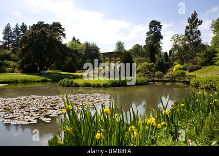 Tempel Gärten Cholmondeley Wasserburg, Malpas, Cheshire Uk Stockfoto