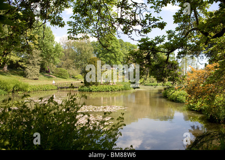 Tempel Gärten Cholmondeley Wasserburg, Malpas, Cheshire Uk Stockfoto