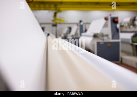 Beschichtungsanlage in Stoff-Beschichtungsanlage Stockfoto