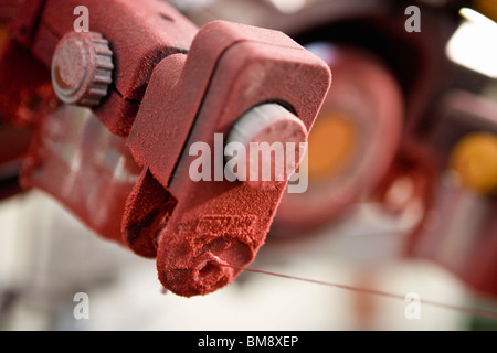 Stoff-Beschichtungsanlage, recycelbare zusammengesetzte Textil Weberei Webstuhl Stockfoto