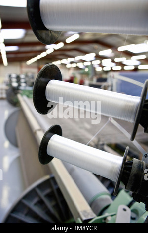 Stoff-Beschichtungsanlage, recycelbare zusammengesetzte Textil Weberei Webstuhl Stockfoto