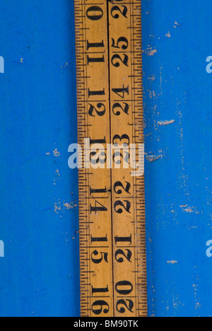 Altmodische Holzlineal Stockfoto