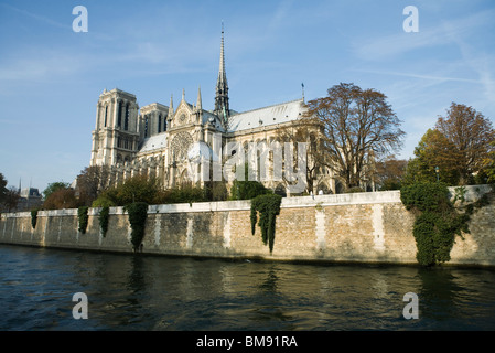 Frankreich, Paris, Kathedrale Notre Dame, betrachtet von der Seine Stockfoto