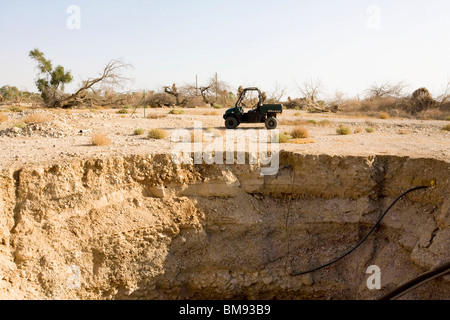 Israel, Totes Meer A Erdfall infolge der rückläufigen Wasserstand des Toten Meeres Stockfoto