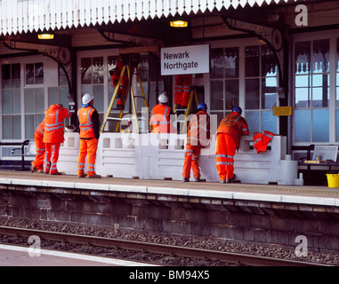 Englischen Eisenbahner Stockfoto