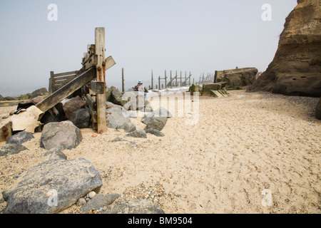 Happisburgh Strand, Norfolk, England. Stockfoto