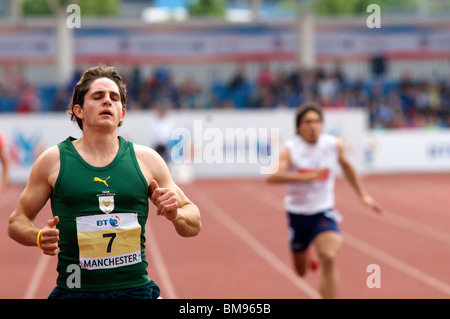 Sieger des Rennens bei der Paralympic-WM statt in Manchester 2010 Stockfoto