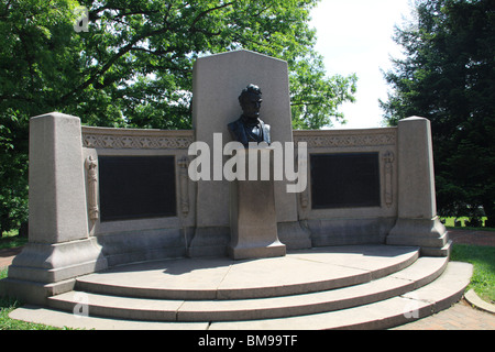 Präsident Abraham Lincoln Memorial auf der Soldaten National Cemetery in Gettysburg, Pennsylvania. Stockfoto