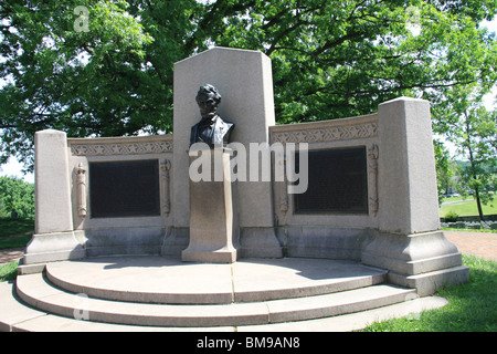 Präsident Abraham Lincoln Memorial auf der Soldaten National Cemetery in Gettysburg, Pennsylvania. Stockfoto