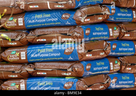 60 Liter Torf kostenlose Multi-Purpose Kompost Brookfields Gartencenter, Nottingham Stockfoto