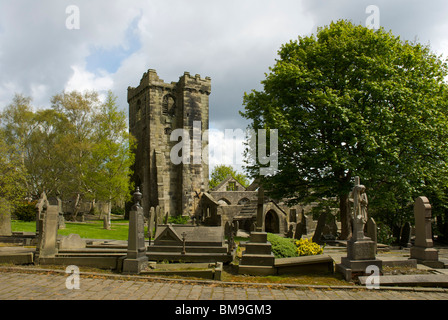 Alte Kirche, Calderdale, Heptonstall, West Yorkshire, England UK Stockfoto