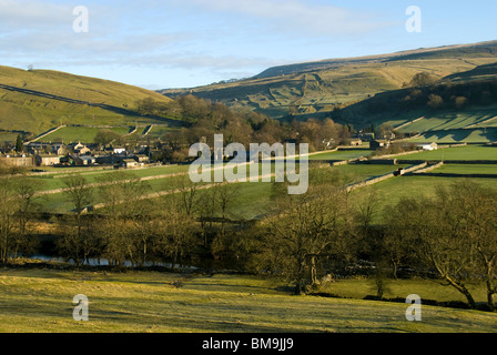 Kettlewell Dorf in Wharfedale, Yorkshire Dales National Park, England, UK. Stockfoto