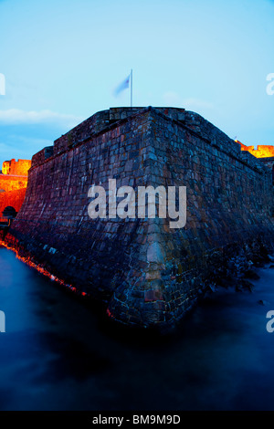Castle Cornet zeigt anderen Perspektive dieser antiken Hafen-Festung, Guernsey. Stockfoto