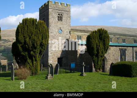 St Andrew Church in dem Dorf Dent, Yorkshire Dales National Park, Cumbria, England, UK Stockfoto