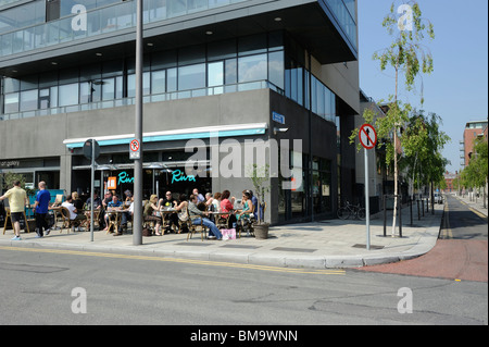 Street Side Restaurant, Hafengebiet, Dublin City Stockfoto