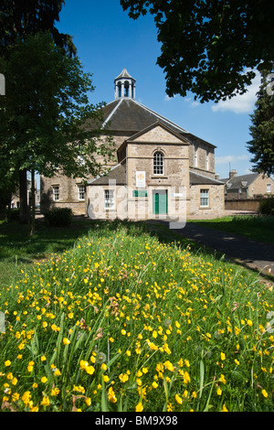 Kelso Old Church entworfen von James Nisbet, 1773 georgischen achteckige Gebäude, im Frühjahr - schottischen Grenzen UK Stockfoto