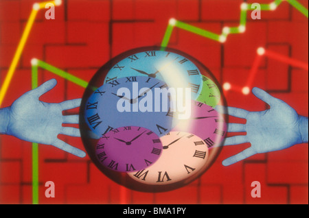 Zeit und Business. Stockfoto
