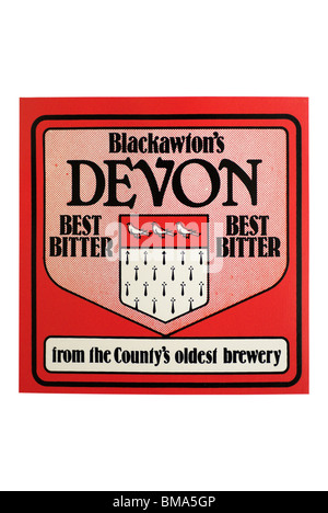 Blackawton Devon Best Bitter Flasche beschriften - Datum unbekannt. Stockfoto