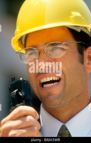 Architekten Sie auf der Baustelle. Stockfoto