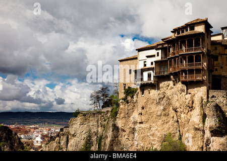 Denkmäler der hängenden Häuser von Cuenca, Spanien Stockfoto