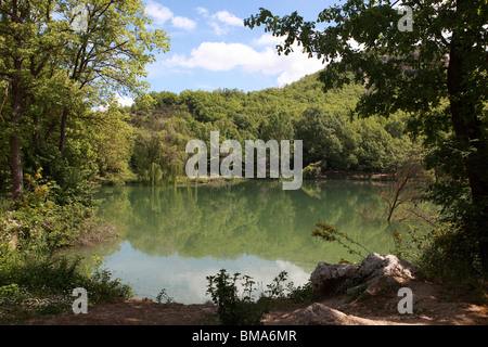 Lago Sinizzo, San Demetrio Ne' Vestini, Abruzzen, Italien Stockfoto