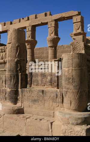 Kiosk des Nektanebos im Tempel von Philae auf Agilka Insel in Ägypten Stockfoto