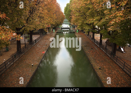 Canal de l'Ourcq, Paris, Ile de France, Frankreich Stockfoto