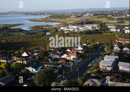 Überblick über die Stadt, Südinsel, Neuseeland Stockfoto