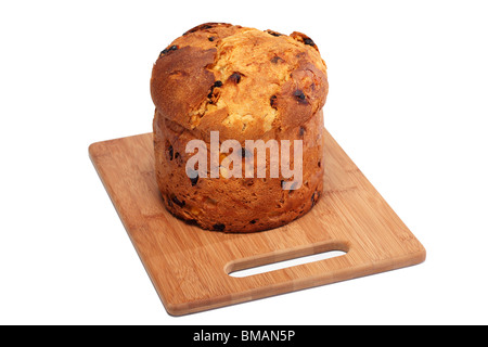 Italienische Panettone Kuchen Weihnachten Brot typisch traditionelles Dessert Essen essbar hungern ganze Gesundheit gesunde Closeup close-up cl Stockfoto