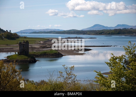 Castle Stalker Loch Laich Loch Linnhe Lorn Argyll Schottland brüten Stockfoto